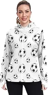 [Caihoyu] Workout Hoodie Lightweight Womens Slim Fit t Shirts UPF 50+ Plain Sweatshirt Zip Up Jacket Hiking Outdoor