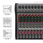 Audio Mixer 6 Channel Streaming Mixing Console Sound Board For DJ Studio AC100~2