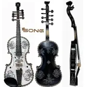 Deluxe fancy Norwegian fiddle 4/4 violin 4*4 string Hardanger concert Good sound