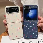 Phone Case For Samsung Galaxy Z Flip6 Flip5 Flip4 3 Heart Silicone Folding Cover