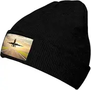 OGNOT Airplane Womens Mens Winter Knitted Beanie Hat,Thick, Soft & Warm Chunky Beanie Hats,for Cold Weather
