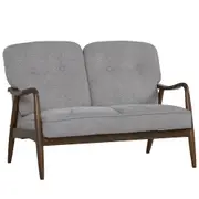 Modern Furniture FIGARO 2 Seater Sofa Walnut & Steel