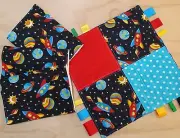 Baby Gift Set, Burp Cloths and Taggie Blanket, Space Themed
