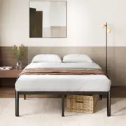 Zinus Queen Bed Frame Metal Base Steel Slats - Black