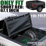 Topline For 2004-2015 Nissan Titan 5.5 Ft Short Bed Tri Fold Soft Tonneau Cover