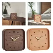 Wooden Table Clock Silent Modern Chic for Countertop NightStand Living Room