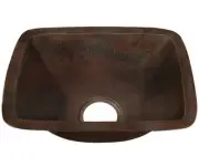 Miseno MC-NA200 Copper Rectangular 12" Copper Drop-In Or Undermount Bar Sink