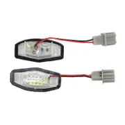 1 Pair Xenon White LED License Plate Light for Accord 34100S84A01 34100S0A013 Car Accessories As shown