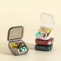 在飛比找樂天市場購物網優惠-日本進口MUJIE小藥盒便攜式分裝藥丸盒隨身一日三餐藥物密封