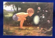 Renaissance Greeting Cards -Note Card(blank for your msg) Boy & Fairy-New (A42)