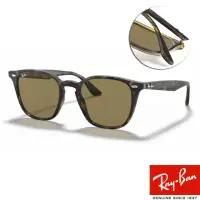 在飛比找momo購物網優惠-【RayBan 雷朋】百搭方框膠框太陽眼鏡(琥珀 橄欖色漸變