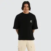[Nomadic Paradise] Big Waffle Street Tee Black