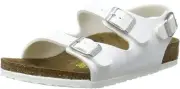 New in-Box Birkenstock Kids Roma Birko Flor Sandal sz 7-7.5 K EU 25 Narrow White