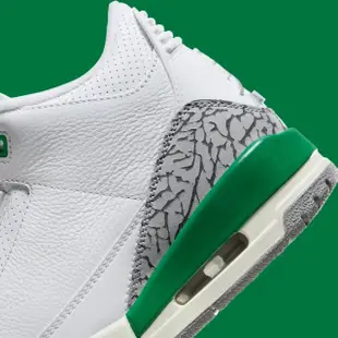 【NIKE 耐吉】休閒鞋 Air Jordan 3 Retro Lucky Green W 幸運綠 爆裂紋 女鞋 男段 CK9246-136