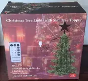 Dazzle Bright Christmas Tree Lights with Star Topper,300 LED Waterfall Tree/remo