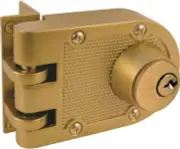 U 9972 Jimmyresistant Deadlock Diecast Brass Color Angle Strike Double Cylinder