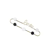 2Pcs Nordic Iron Art Love Letter Decorative Hooks Living Room Wall Key Hook Bedroom Metal Coat Hook Row Hook