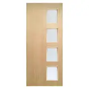 Woodcraft 2040 x 820 x 40mm Entrance Door St Clair Frosted Safety Glass SD04