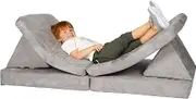 Huddle Kids Foam Modular Play Couch, Gray