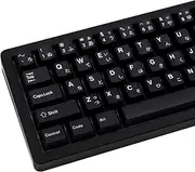 TIMSEKER Black Japanese PBT Keycap Set, 129 Keys Dye Sublimation Cherry Profile Keycap, White on Black Minimalist Custom Key Cap for Cherry MX Switches ANSI Layout Mechanical Gaming Keyboard