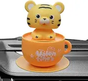 Car Dashboard, Dashboard Decor, Solar-Powered Shaking Head Animal Doll Ornament Cute for Desktop Interior Women Men Home