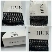 Hue Women's Striped Multi Net Tights Top Bottle Black M/L