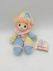 Precious Moments Plush Doll Tender Tails Birthday Clown Pastel Tags 1999