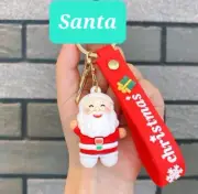 Christmas Keys Rings Key Chains Santa Xmas Tree Snowman Reindeer Xmas Socks
