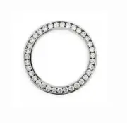 3CT Diamond Bezel 14K White Gold For Rolex Watch Natural Round Cut Brilliant 36m