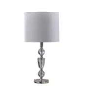 ORE HBL2476 in Cale Cut-Crystal Modern Table Lamp, 23.5", Silver Chrome