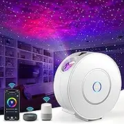 LED Alexa Starry Sky Projector, Nigecue Smart LED Star Projector 3D Galaxy with App/Voice Control, Timer, Compatible with Alexa/Google Assistant, Suitable for Baby Children Bedroom Home Cinema