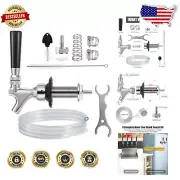 DIY Kegerator Parts: 3” Beer Faucet Shank with Self-Closing Features & Wrench