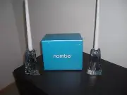 *NEW* NAMBE FOUNTAIN CANDLESTICKS MODERN GLASS CANDLE HOLDERS