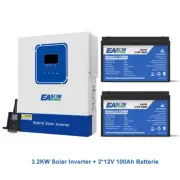 SMG 3500W Off Grid Solar Inverter 24V 100AH LiFePO4 Lithium Battery BMS Combo