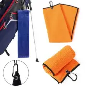 Microfiber Cotton Golf Towel With Carabiner Hook Cleaning Towels Cleans Clubs