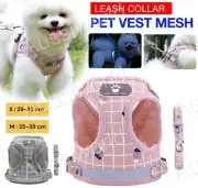 Dog Cat Pet Harness Leash Puppy Soft Adjustable Vest Mesh Clothes Lead Leash Set