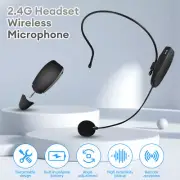 2.4G Wireless Microphone Headset 160FT Range Mic System For Teach Outdoor-Speech