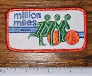 Vintage Million Miles Triathlon Athlete Biking Running Swimming Patch