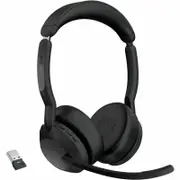 Jabra Evolve2 55 Wireless On-ear Stereo Headset - Binaural - Supra-aural - 3000 cm - Bluetooth - 20 Hz to 20 kHz