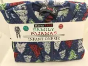 Merry Lane Infant PJ Pajama Christmas One Piece Tree Zip Front 18-24 Months