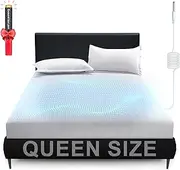 Adamson Grounding Fitted Sheet Queen Size, Earthing Sheets - Pure Silver Fiber & Organic Cotton + Grounding Cord + Tester Pen Included - 5-Year Assurance (White, Queen - 60"x80"x15)
