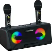 Karaoke Machine for Adults and Kids with 2 Wireless Microphones, Portable Blueto
