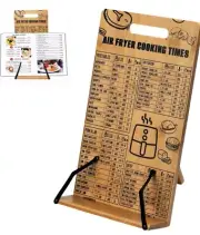 Air Fryer Cooking Time Chart Cook Conversion On Bamboo Stand Holder 4 CookBook