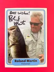 ROLAND MARTIN autograph FISHERMAN Hall of Fame HOF custom trading card signed