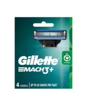 New Gillette Mach3+ Blades Refill 4 Pack