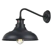 Untrammelife 1-Pack Gooseneck Wall Sconce Motion Sensor Dusk to Dawn, Black P...