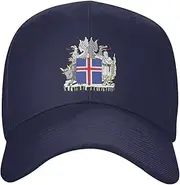 Iceland Hat for Men Women Coat of Arms of Iceland Baseball Cap Adjustable Trucker Dad Hats