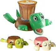 3 Pack Turtle Funny Coasters, 3D Printed Turtle Coaster, Drink Pad with Funny Expression, Creative Animals Coffee Mug Holder, Desk Table Ornament for Home and Office