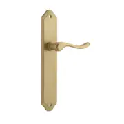 Iver Stirling Door Lever Handle on Shouldered Backplate Brushed Brass