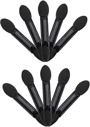 Healeved Piece Travel-friendly Eye Shadow Sponge Brush Set Black Dual Sided for Quick Makeup